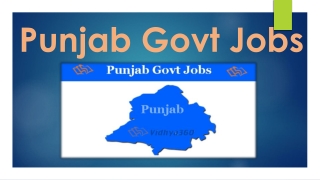 Punjab Govt Jobs 2019 | Latest & Upcoming Punjab Govt Vacancy Notification