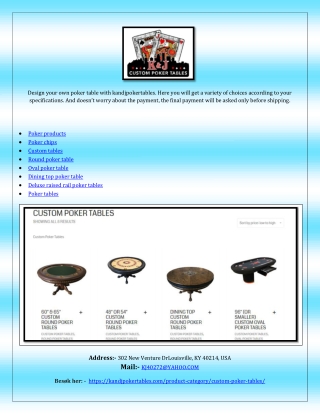 Round poker table