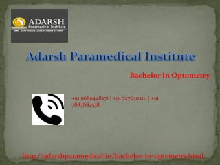 bachelor in optometry course in pune,bhosari,deccan,hadapsar,Maharashtra.