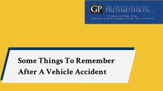 Some things to remember after a vehicle accident