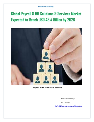Global Payroll & HR Solutions & Services Market Expected to Reach USD 43.4 Billion by 2026