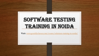 Software testing training in Noida