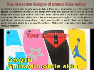 Buy attractive designs of phone skins online