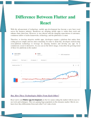 Difference Between Flutter and React