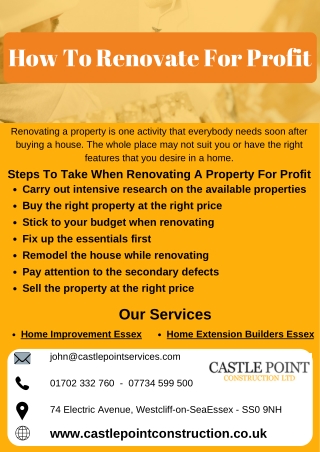 How To Renovate For Profit