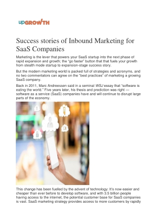 Success stories of Inbound Marketing for SaaS Companies