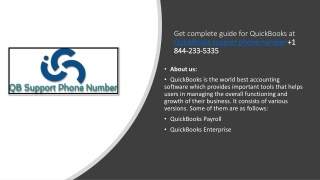 Get complete guide for QuickBooks at QuickBooks support phone number 1 844-233-5335