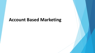 Account based marketing