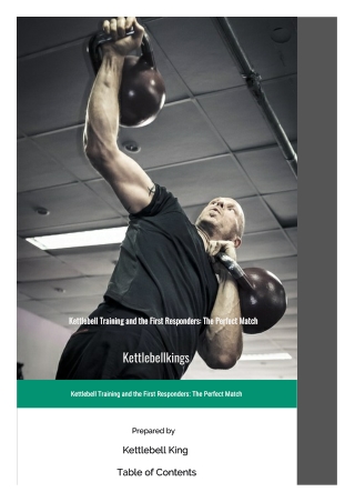 Kettlebell Training and the First Responders: The Perfect Match
