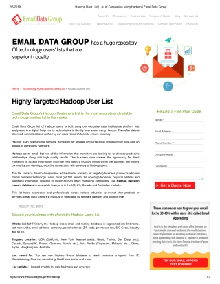 List of Companies using Hadoop