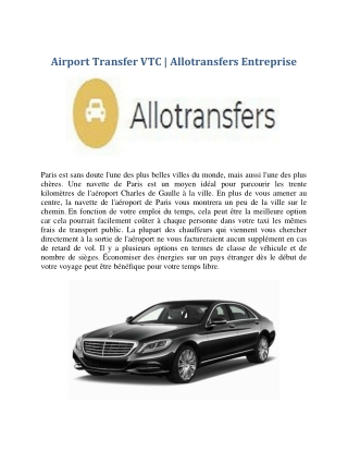 Tarifs – Allotransfers | Paris Airport Shuttle