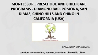 Montessori, preschool and Child Care – Diamond Bar Montessori Academy