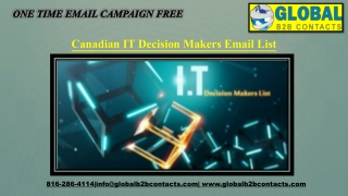 Canadian IT Decision Makers Email List