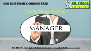 Canadian Manager Email List