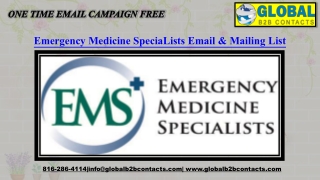 Emergency Medicine SpeciaLists Email & Mailing List