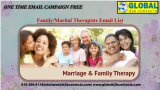 FamilyMarital Therapists Email List