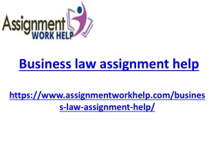 Business law assignment help