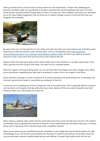 Win over Your Mates With One Of These Wonderful Fishing Recommendations!