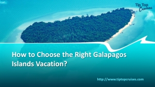 How to Choose the Right Galapagos Islands Vacation