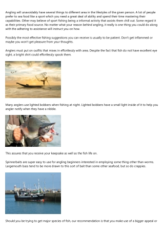 Try Out Some Of This Great Sportfishing Suggestions