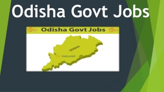 Odisha Govt Jobs 2019 : Check Latest Odisha Govt Jobs Notification