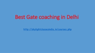 Best gate coaching in delhi