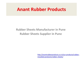 Rubber Sheets Supplier and Manufacturer in Pune | Anant Rubber Products