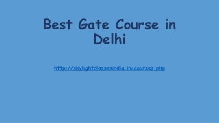 Best Gate courses in delhi