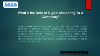 What is the Role of Digital Marketing To A Company?