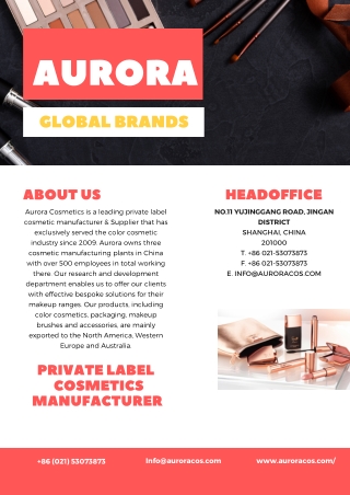 Aurora Global Brands: Cosmetics Manufacturers