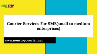 Courier services for SME (small to medium enterprises)