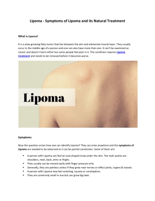 Lipoma Removals Without Surgery | Lipoma Wand