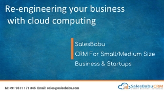 Re-engineering your business with cloud computing