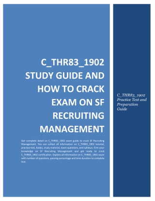 How to Start Preparation for SAP SF RM (C_THR83_1902) Certification Exam?