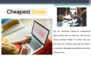 Best Professional Essay Writing Services Online – Cheapest Essay