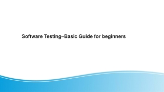 Software Testing–Basic Guide for beginners