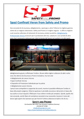 Spazi Confinati Veron from Safety and Promo