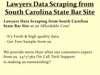 Lawyers Data Scraping from South Carolina State Bar Site