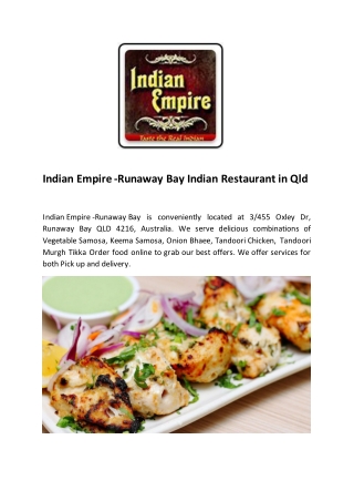 15% Off -Indian Empire ­Runaway Bay-Runaway Bay