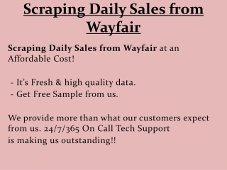 Scraping Daily Sales from Wayfair