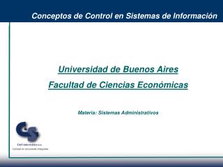Conceptos de Control en Sistemas de Información