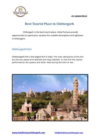 Best Tourist Place in Chittorgarh