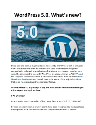 WordPress 5.0. What’s new?