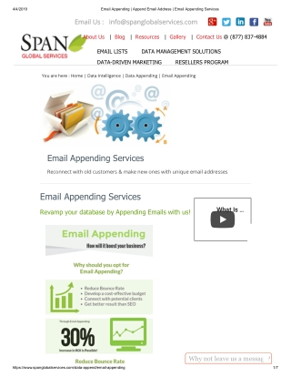Email Appending Services - Span Global Services