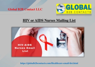 HIV or AIDS Nurses Mailing List