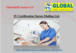 IV Certification Nurses Mailing List