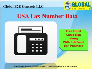 USA FAX number data