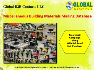 Miscellaneous Building Materials Mailing Database