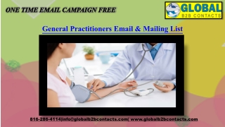 General Practitioners Email & Mailing List