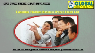 Canadian Medium Business Owner Email List